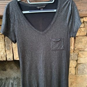 sparkly V-neck T-shirt